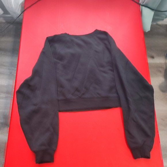 NOBO Free Spirit black winter crop top sweatshirt women's size M - Picture 4 of 5